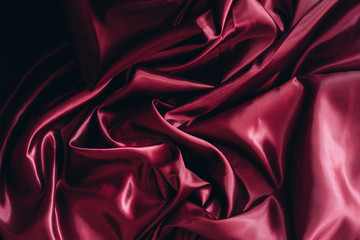 burgundy luxury fabric background with copy space