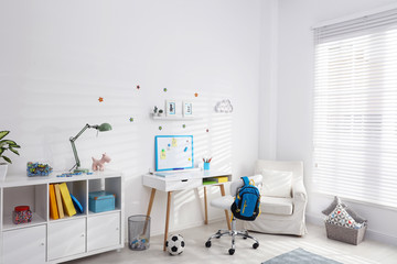 Canvas Print - Modern child room interior with stylish furniture