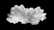 Leinwandbild Motiv white clouds isolated on black