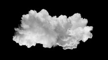White Clouds Isolated On Black