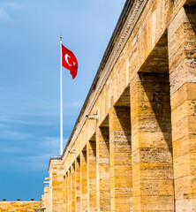 Poster - Anitkabir, the mausoleum of Mustafa Kemal Ataturk in Ankara, Turkey