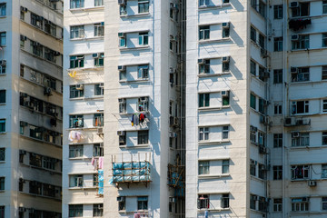 Sticker - apartment building facade,   residential real estate, HongKong