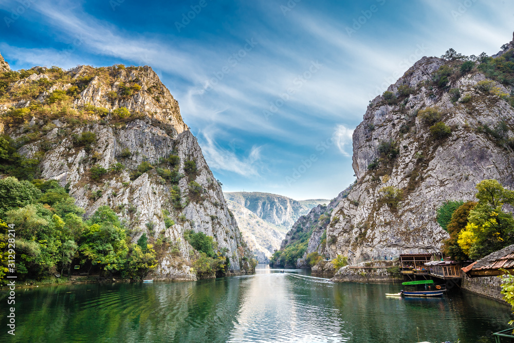 Matka Canyon -  Skopje, North Macedonia - obrazy, fototapety, plakaty 