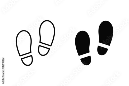 Cuadros en Lienzo vector illustration of footprint isolated icon