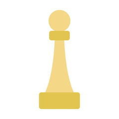 Poster - pawn chess piece icon, colorful design