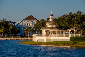 Poster - Lovely victorian ride on dockside at Lake Buena Vista area 1.