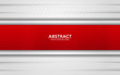 Modern abstract white and red background with 3D Overlap layers effect.