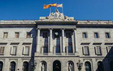 Wall Mural - Building of Barcelona City Council at Sant Jaume Square, Spain