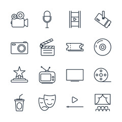 Aufkleber - Set Entertainment icon template color editable. Event pack symbol vector sign isolated on white background illustration for graphic and web design.
