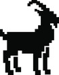 Pixel goats stand