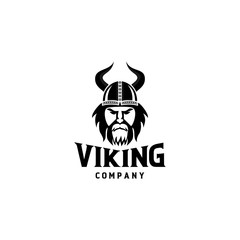 Wall Mural - Viking warrior logo design vector illustration