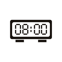 Canvas Print - digital alarm clock isolated icon