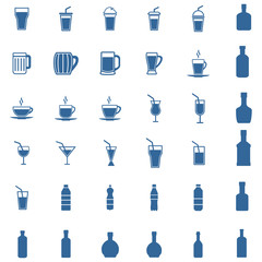 Wall Mural - drink cup and wine bottle icon vector design symbol