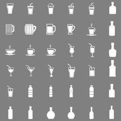Wall Mural - drink cup and wine bottle icon vector design symbol