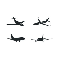 Leinwandbilder - Plane icon template color editable. Airplane symbol vector sign isolated on white background illustration for graphic and web design.