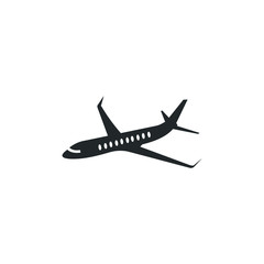 Leinwandbilder - Plane icon template color editable. Airplane symbol vector sign isolated on white background illustration for graphic and web design.