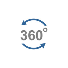 Wall Mural - 360 degree icon vector design symbol
