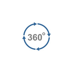 Wall Mural - 360 degree icon vector design symbol