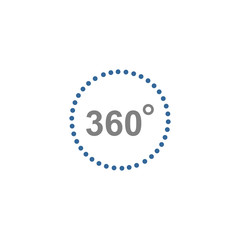 Wall Mural - 360 degree icon vector design symbol