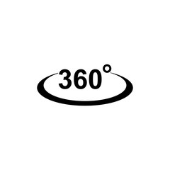 Wall Mural - 360 degree icon vector design symbol