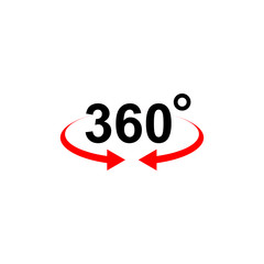 Wall Mural - 360 degree icon vector design symbol