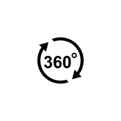 Wall Mural - 360 degree icon vector design symbol