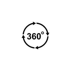 Wall Mural - 360 degree icon vector design symbol