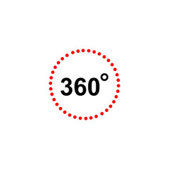 Wall Mural - 360 degree icon vector design symbol