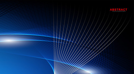 Wall Mural - abstarct geometric background. glowing line wave on dark. new texture for your design.