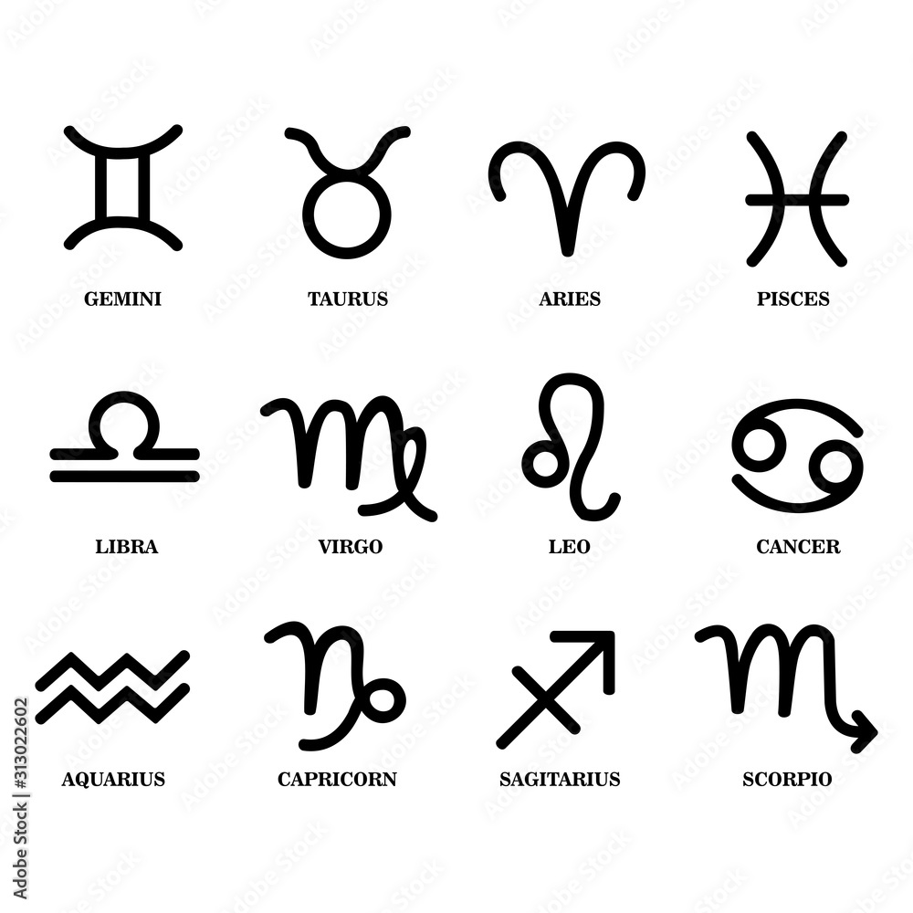 zodiac sign icon vector design symbol - obrazy, fototapety, plakaty 