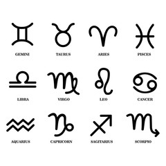 zodiac sign icon vector design symbol