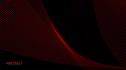 Wall Mural - abstarct geometric background. glowing line wave on dark. new texture for your design.