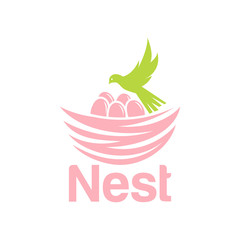 Canvas Print - Nest Logo Design Vector for Icon and factory Logo