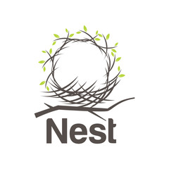 Canvas Print - Nest Logo Design Vector for Icon and factory Logo