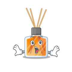 Wall Mural - Air freshener sticks cartoon character design on a surprised gesture