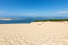 People On The Dune Of Pilat, The Tallest Sand Dune In Europe. La Teste-de-Buch, Arcachon Bay, Aquitaine, France