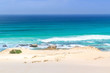 View from sand dune over the turquoise Indian Ocean, De Hoop Nature Reserve, South Africa
