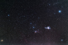 The Orion Nebula In The Dark Night Sky