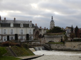 Sticker - Vendôme, Loir et Cher, Centre, France, en hiver