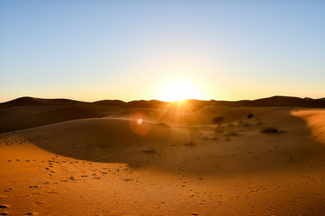 view of the sahara desert in morocco north africa