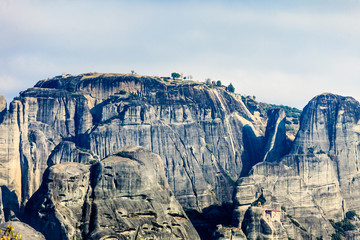 Wall Mural - Cliffs rocky formations in Greece Meteora