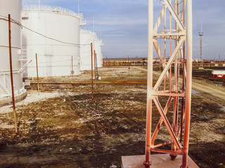 Wall Mural - Storage tanks for petroleum products