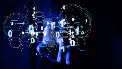 Software, web development, programming concept. Abstract Programming