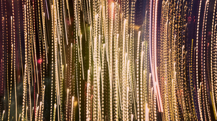 Aufkleber - Blurred red glitter vintage lights new years background. defocused