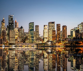 Wall Mural - city at night background with copy space