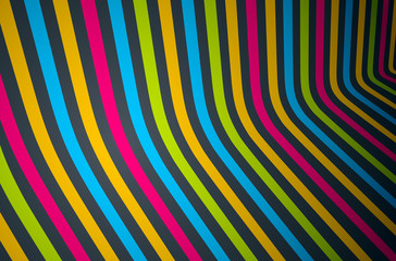 Abstract 3D trendy modern lines in perspective vector background, dimensional design cool element, funky style layout for ads posters banners and covers, perfect abstraction.