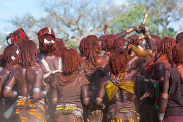 Wall Mural - hamer people, omo valley, naciones, ethiopia, africa