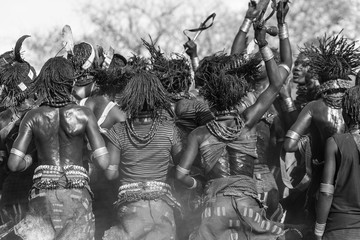 Wall Mural - hamer people, omo valley, naciones, ethiopia, africa