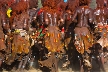 Wall Mural - hamer people, omo valley, naciones, ethiopia, africa