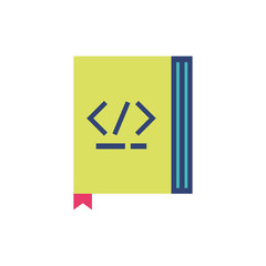 Isolated website code book vector design